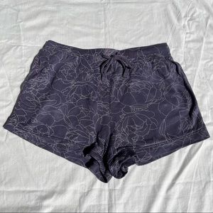 DIP Sleepwear Gray (Purple?) Floral Shorts Size XS